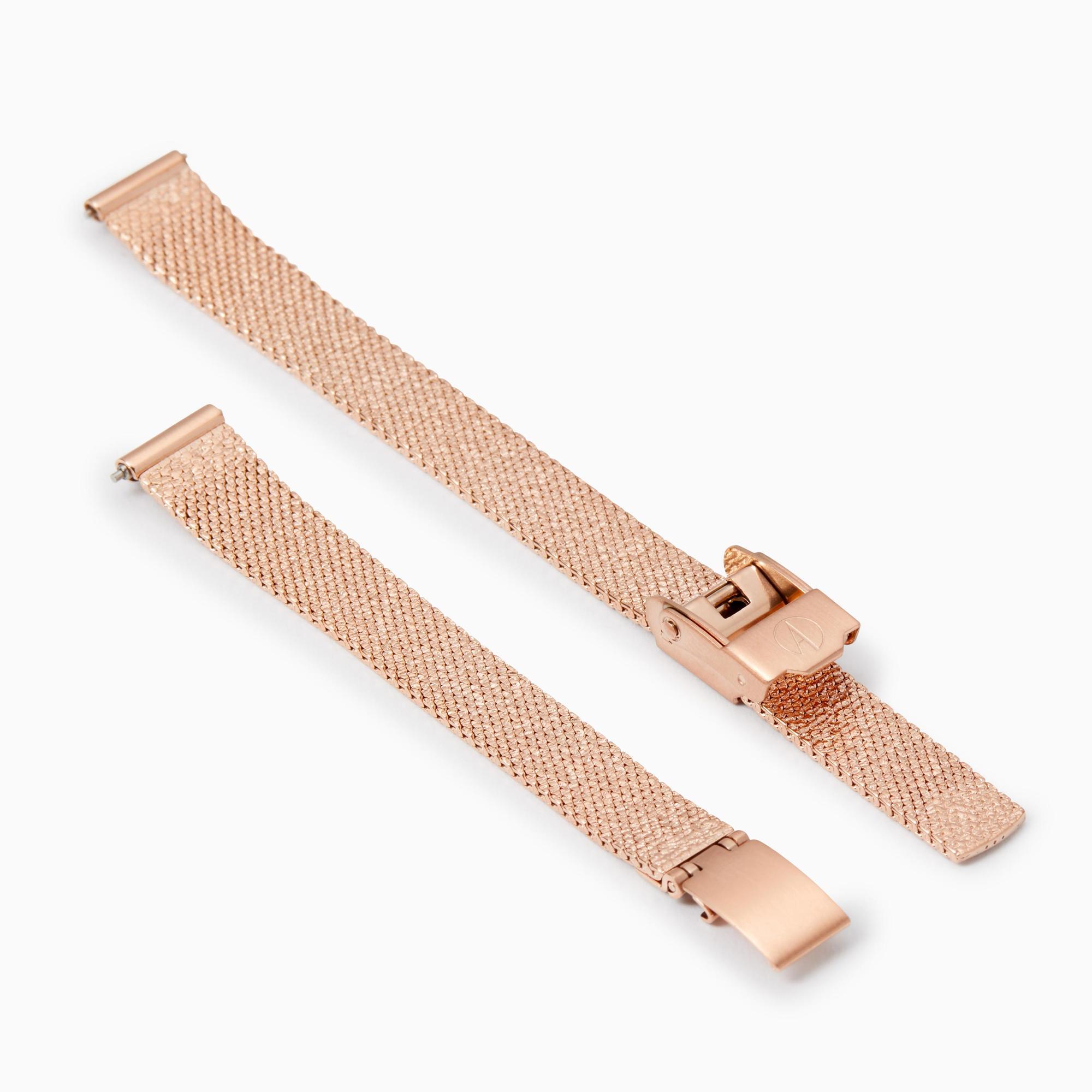 Accurist Jewellery Ladies Rose Gold Stainless Steel 10mm Milanese Bracelet